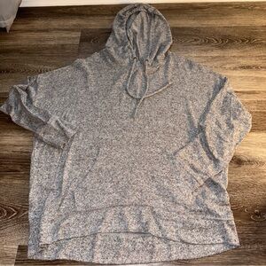 American Eagle Womens Hoodie Sweatshirt Gray Size Medium Oversized Pullover